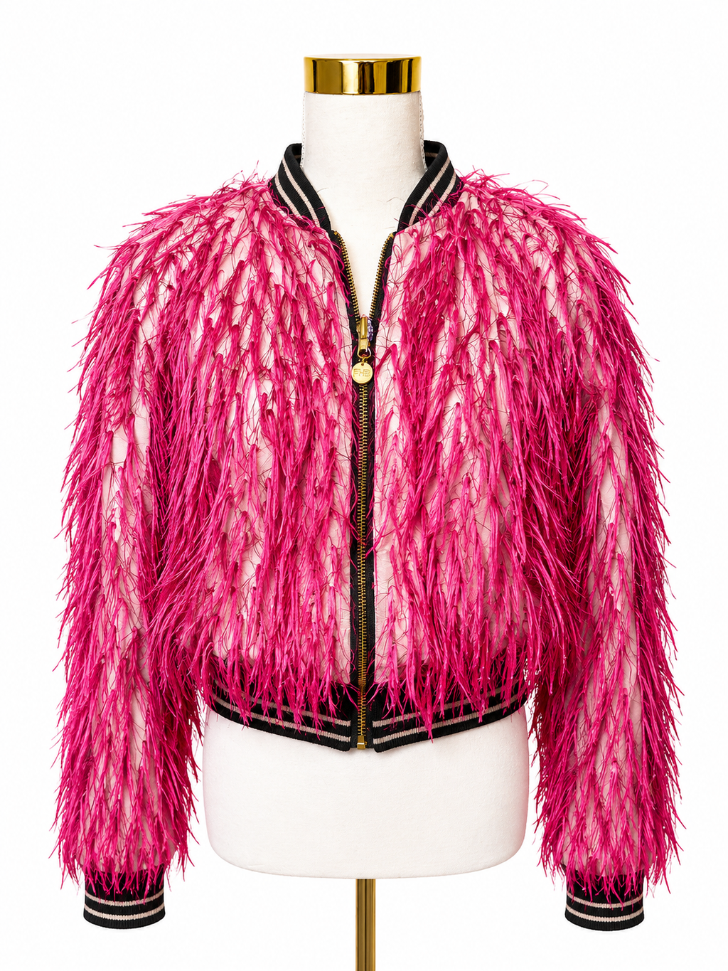 Large Fuchsia Fringed Bomber