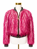 Large Fuchsia Fringed Bomber