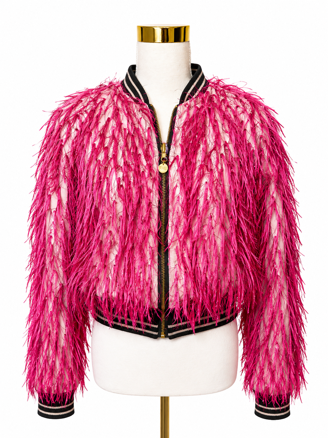 Large Fuchsia Fringed Bomber