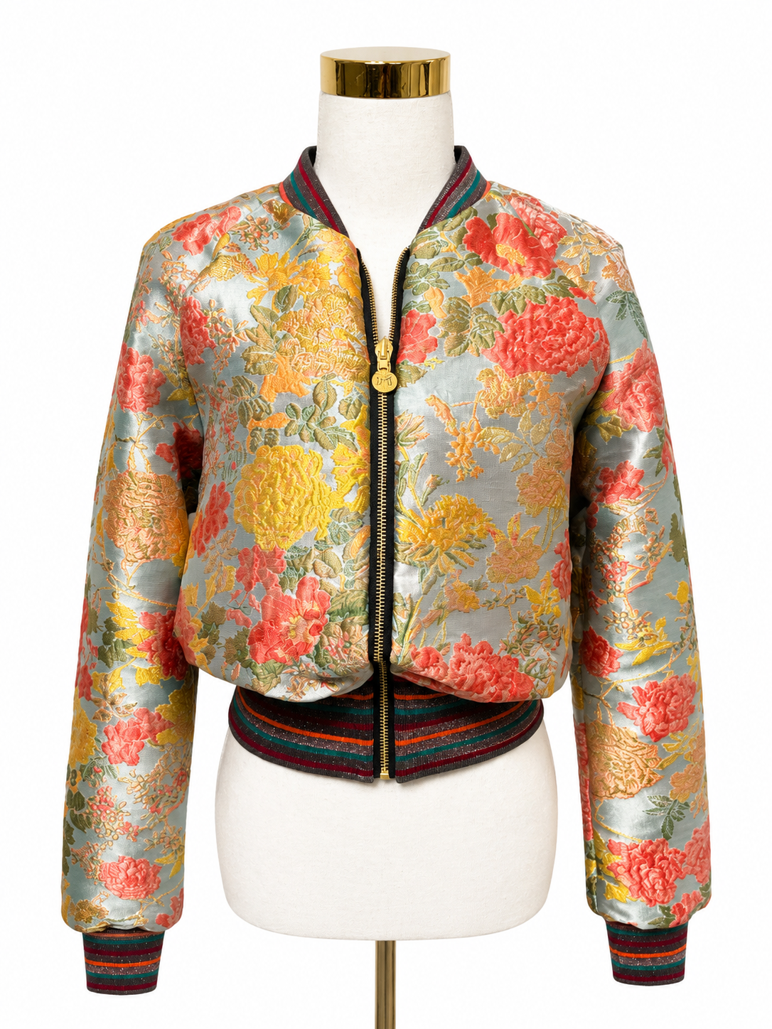 Medium Floral Brocade Bomber
