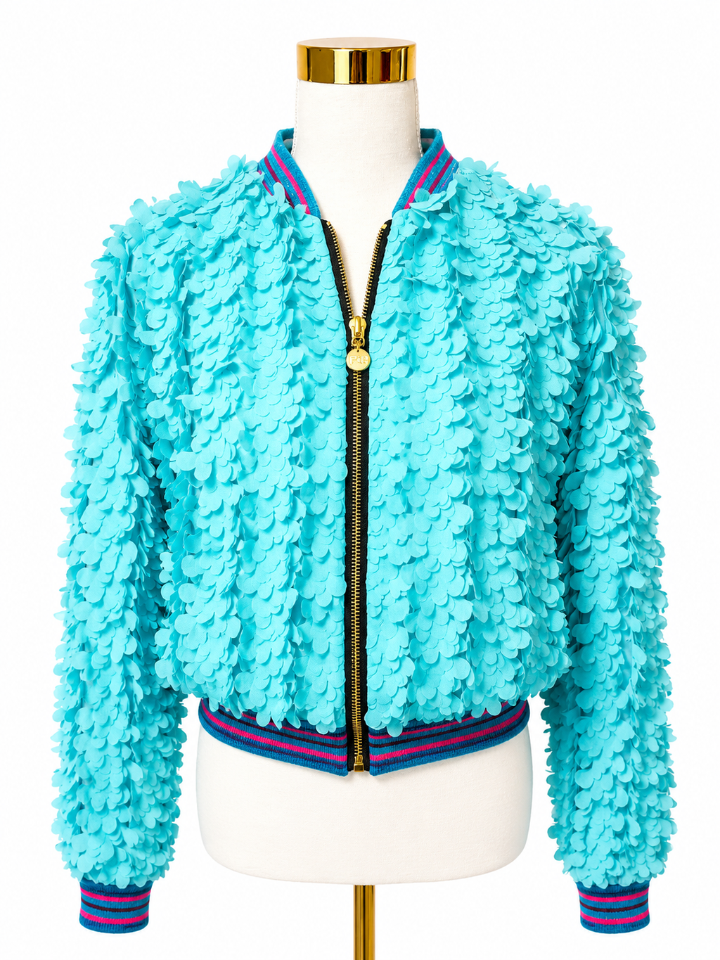 Large Turquoise Blossom Bomber
