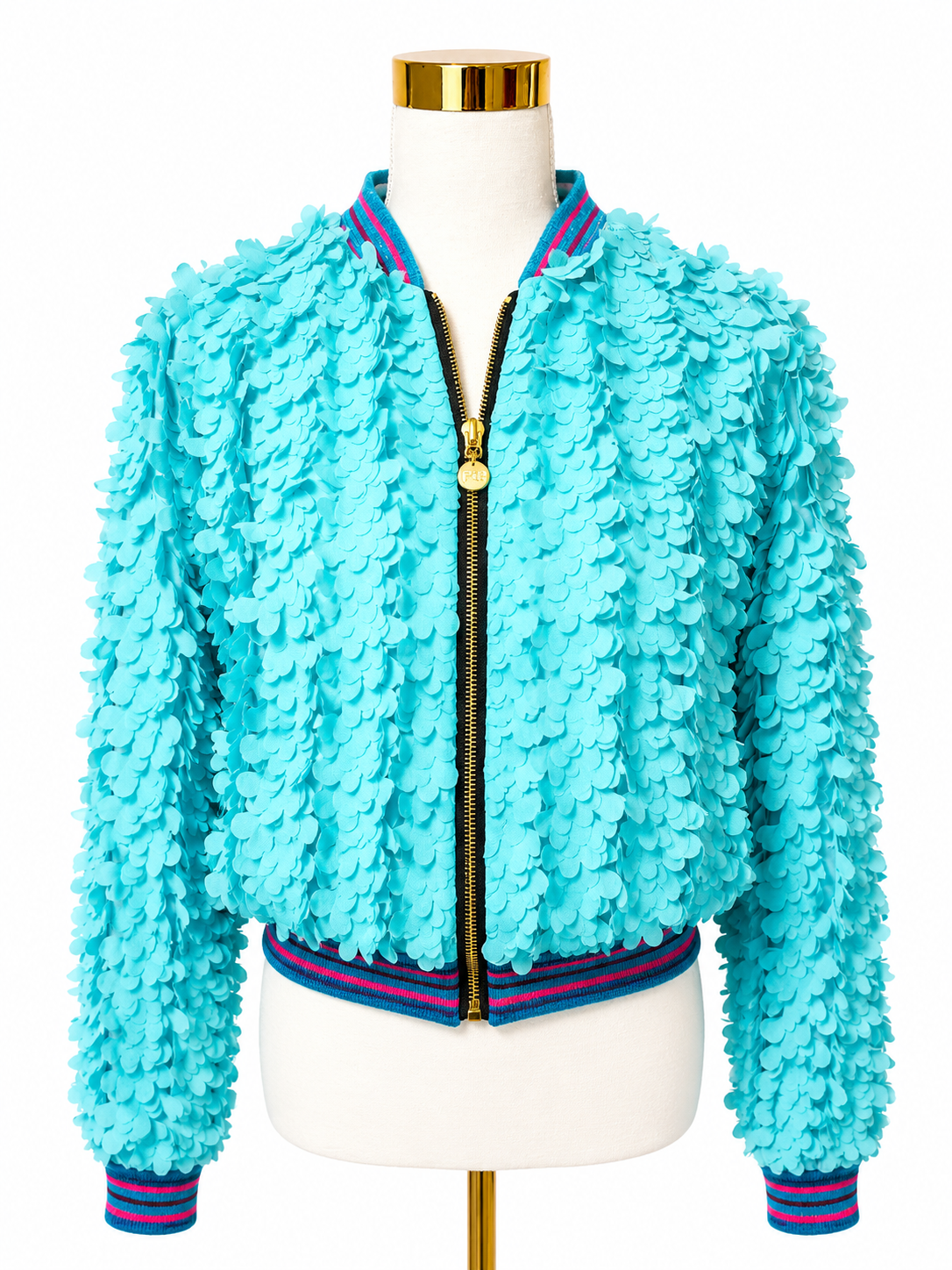 Large Turquoise Blossom Bomber