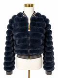 Large Navy Fur Bomber