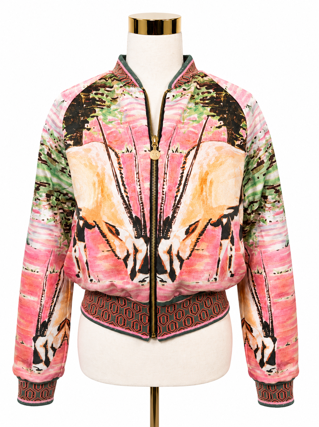 Medium Forest Green Quilted Velvet Bomber